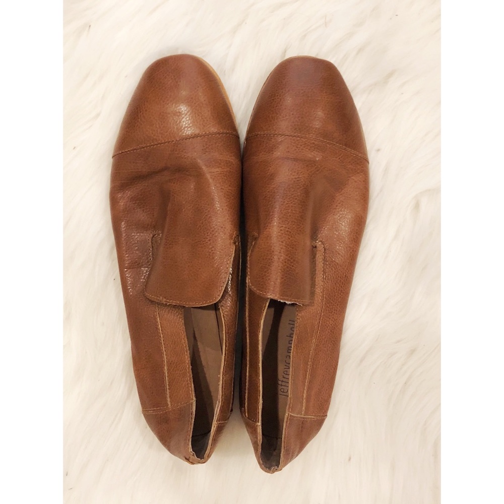 Jeffrey Campbell Cognac Leather Flats